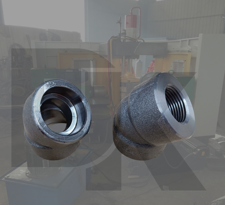 High Pressure Forged Thread Astm A105 Carbon Steel 45 Elbow