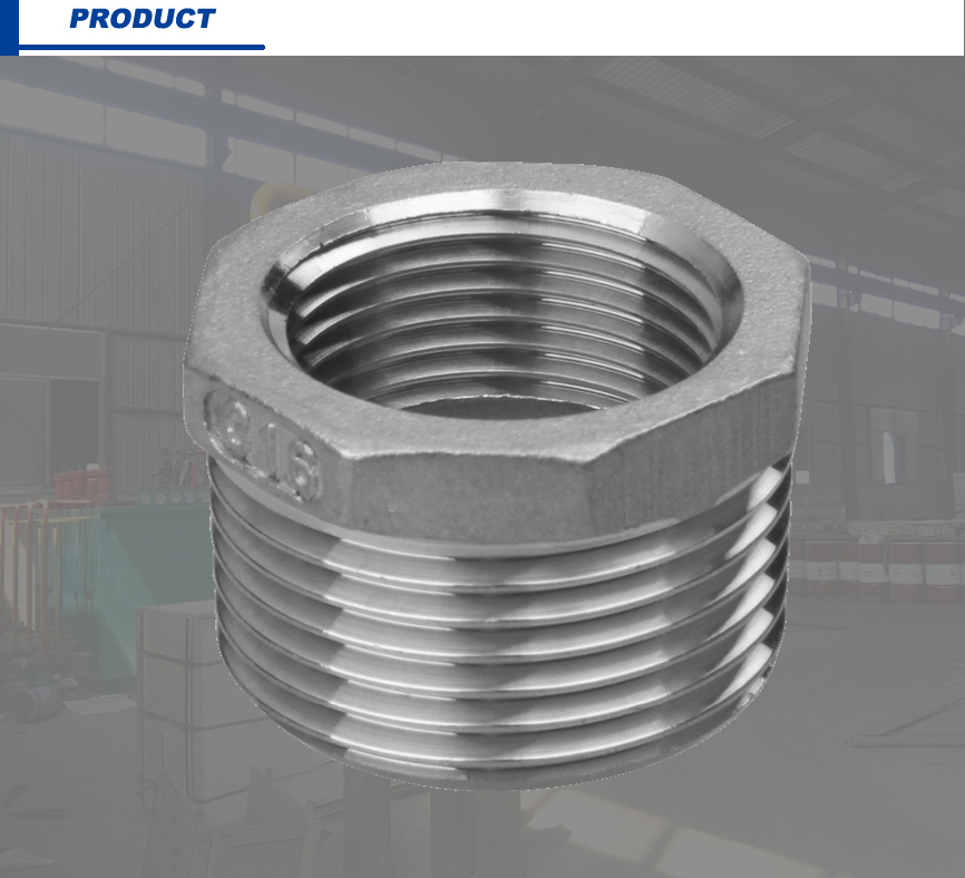 150Lb 304 Cf8 Casting Bspt Npt Thread Fitting Hex Bushing