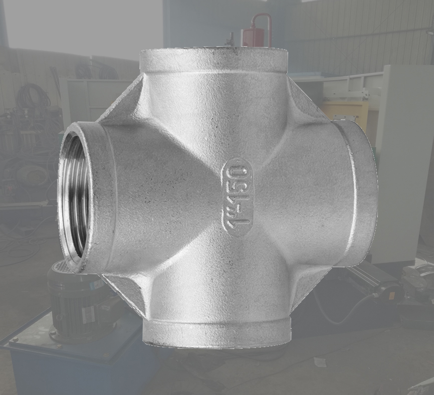 Female Bsp Npt 304 316L Class150 Thread Investment Casting Cross