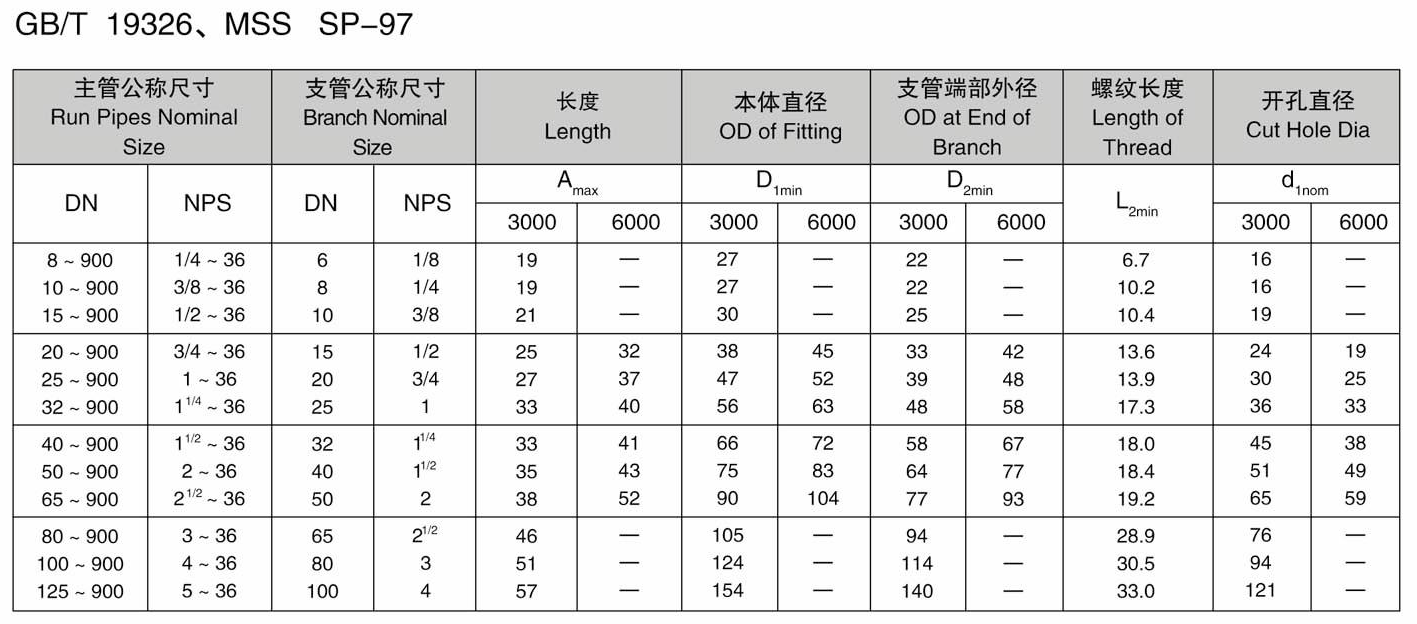 3000# A105 Forged Fitting Carbon Steel Outlet