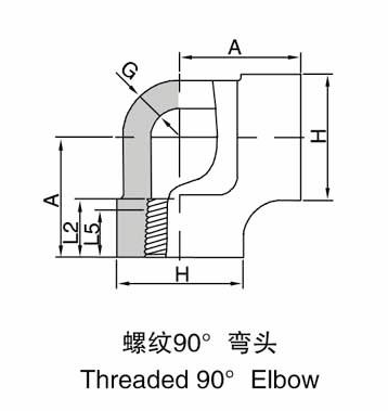 3000Lbs Forged A105 Black Thread Fitting Elbow