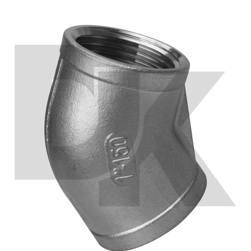 150Lb 304 Stainless Steel Thread Casting Fitting 45°Elbow