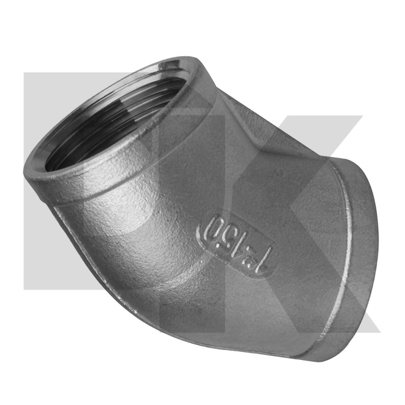 150Lb 304 Stainless Steel Thread Casting Fitting 45°Elbow