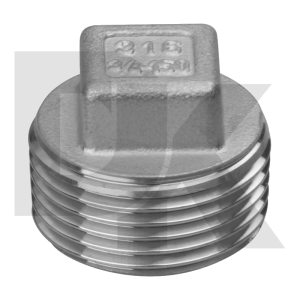 150# Casting 304 316L Npt Bsp Thread Fitting Square Plug