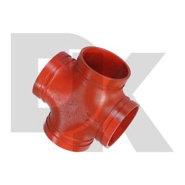 Ductile Iron Grooved End Red Pipe Fitting 4 Inch Cross